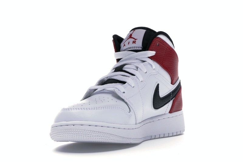 Jordan 1 Mid White Black Gym Red (GS)