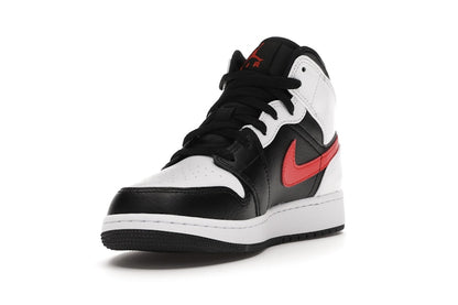 Jordan 1 Mid White Black Chile Red (GS)