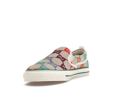 Gucci Tennis 1977 Slip On GG Logo White Multi