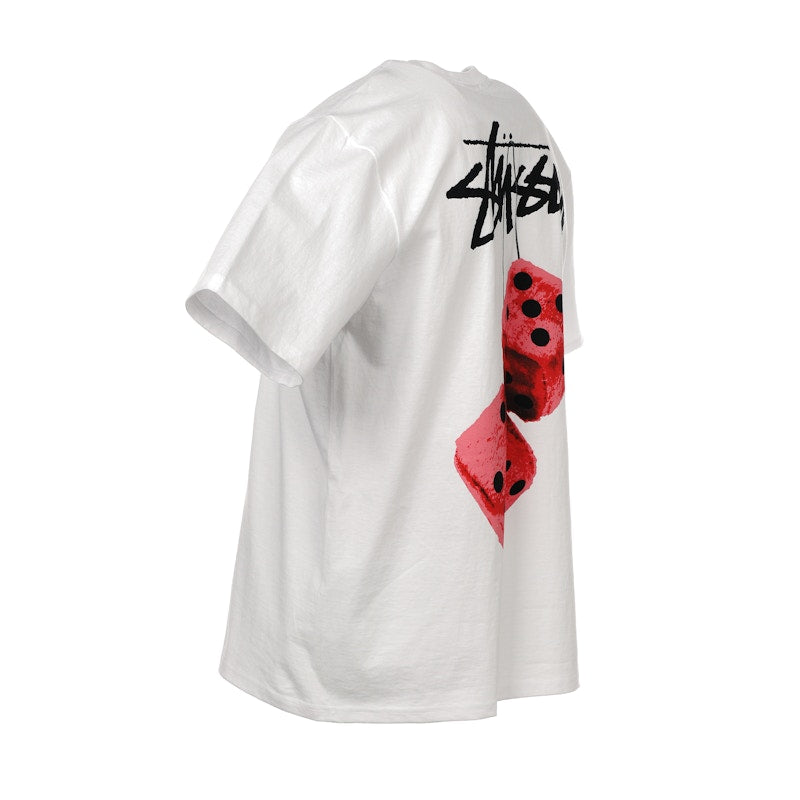 Stussy Fuzzy Dice Tee White