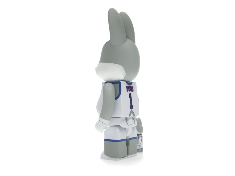 Bearbrick x Space Jam Rabbrick Bugs Bunny 100% & 400% Set Grey