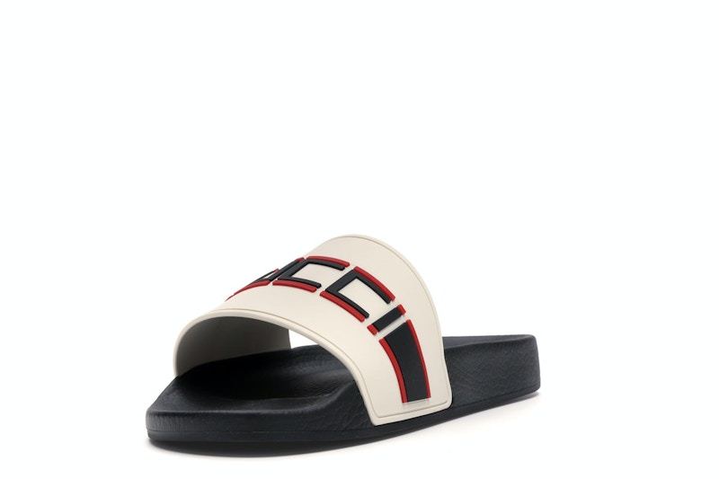 Gucci Stripe Slide White