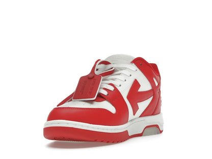 OFF-WHITE Out Of Office OOO Low Tops Red White