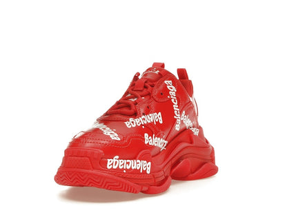 Balenciaga Triple S All Over Tomato Red White