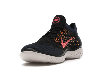 Nike Free RN Flyknit 2018 Black Flash Crimson Orange Peel