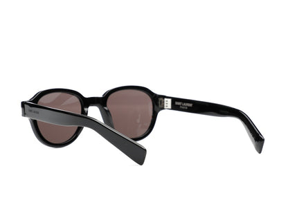 Saint Laurent Round-Frame Acetate Sunglasses Black/Black/Black (SL546-30013743-001)