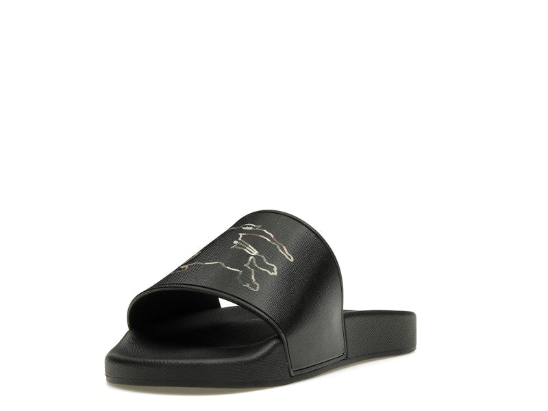 Burberry Check EKD Motif Slide Black