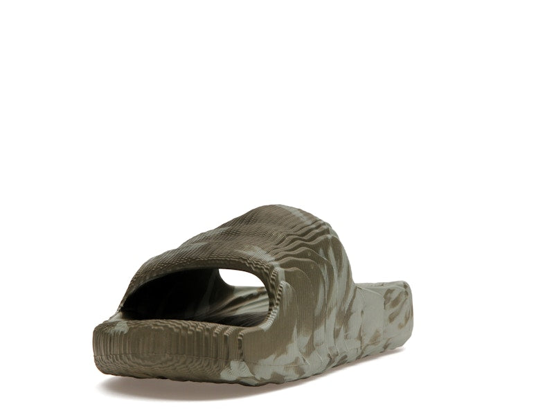 adidas Adilette 22 Slides Olive Strata Silver Green