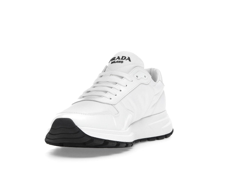 Prada PRAX 01 Sneakers Re-Nylon Brushed Leather White Black