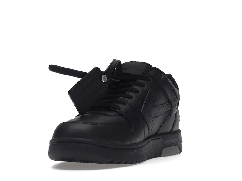 OFF-WHITE Out Of Office OOO "For Walking" Low Tops Black White