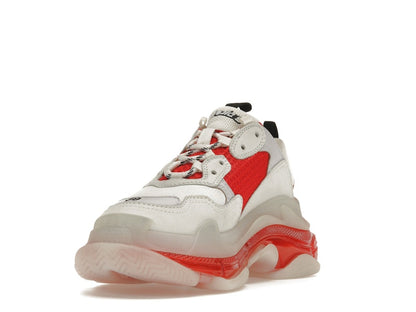Balenciaga Triple S Clear Sole White Red