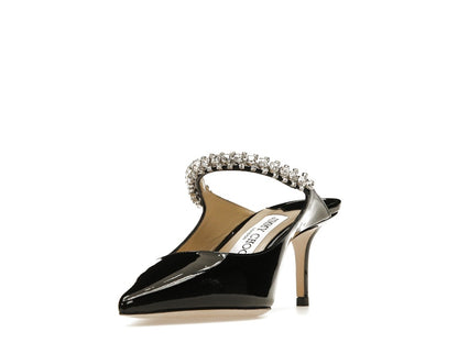Jimmy Choo Bing 65mm Heeled Mule Black Patent Leather
