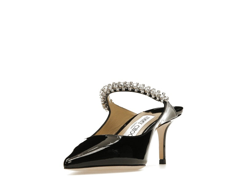 Jimmy Choo Bing 65mm Heeled Mule Black Patent Leather