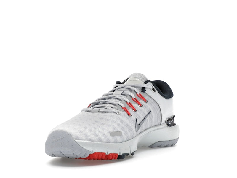 Nike Free Golf Pure Platinum Light Crimson Wolf Grey Armory Navy