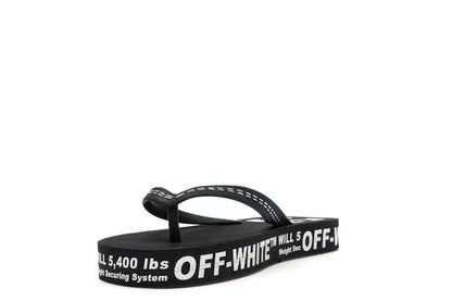 Off-White Logo Typographic Flip Flop Black SS20