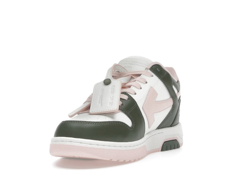 OFF-WHITE Out Of Office OOO Low Tops White Green Pink (Women's)