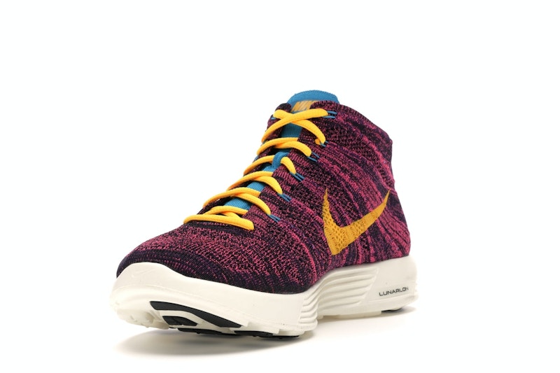 Nike Lunar Flyknit Chukka Grand Purple Laser Orange
