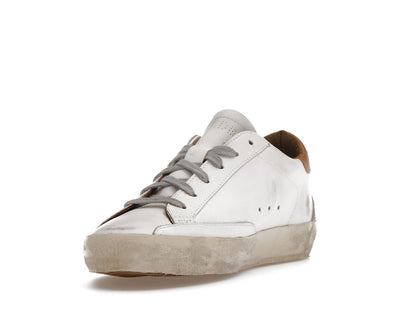 Golden Goose Super-Star White Vacchetta Tan Grey Suede Patch (Women's)