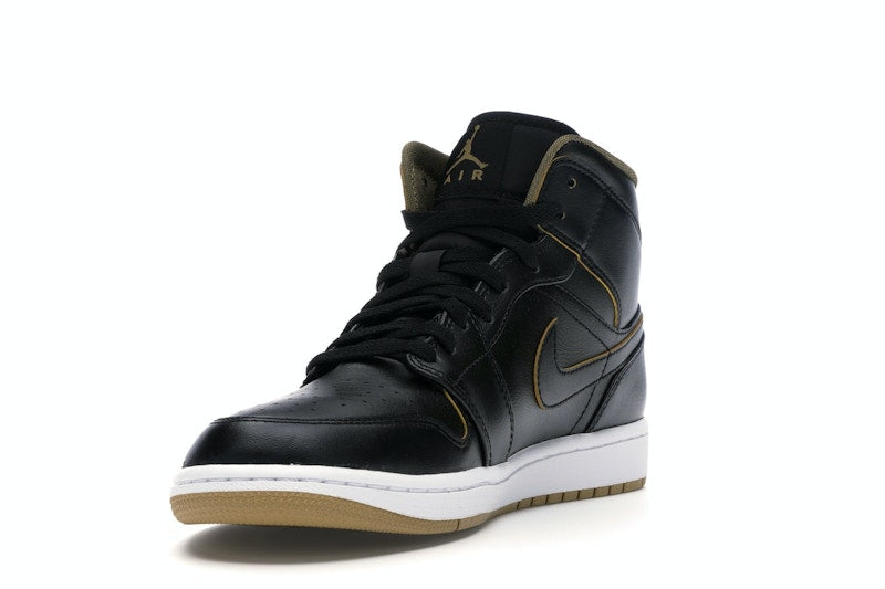 Jordan 1 Retro Mid Black Metallic Gold