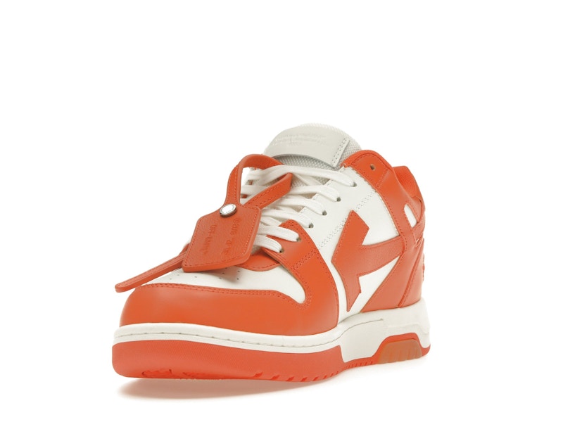 OFF-WHITE Out Of Office OOO Low Tops White Orange