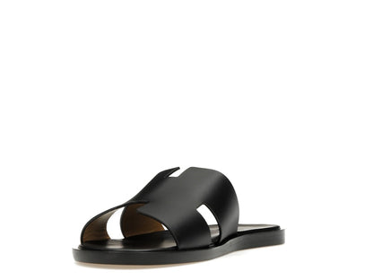 Hermes Izmir Sandal Noir Smooth Calfskin Leather