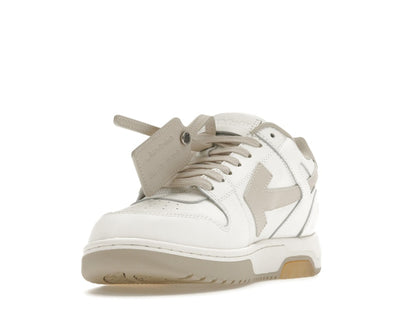 OFF-WHITE Out Of Office OOO Low Tops White Beige