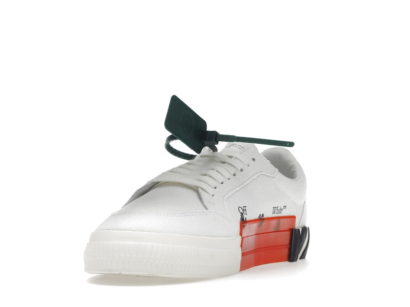 OFF-WHITE Vulc Low Canvas White Red Arrow Black