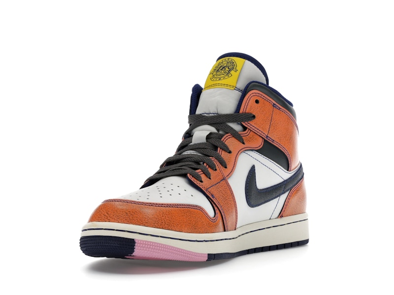 Jordan 1 Mid SE Summit White Crimson Bliss Deep Royal Blue Iron Grey