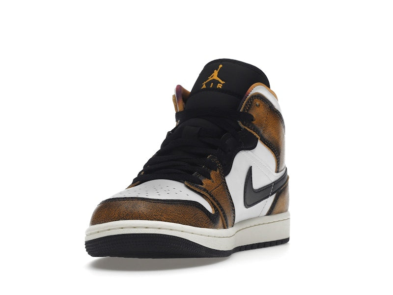 Jordan 1 Mid SE Orange Wear Away