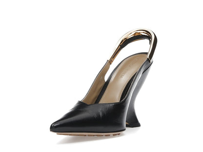 Bottega Veneta Punta Pointed-Toe Slingback Pumps Black (Women's)