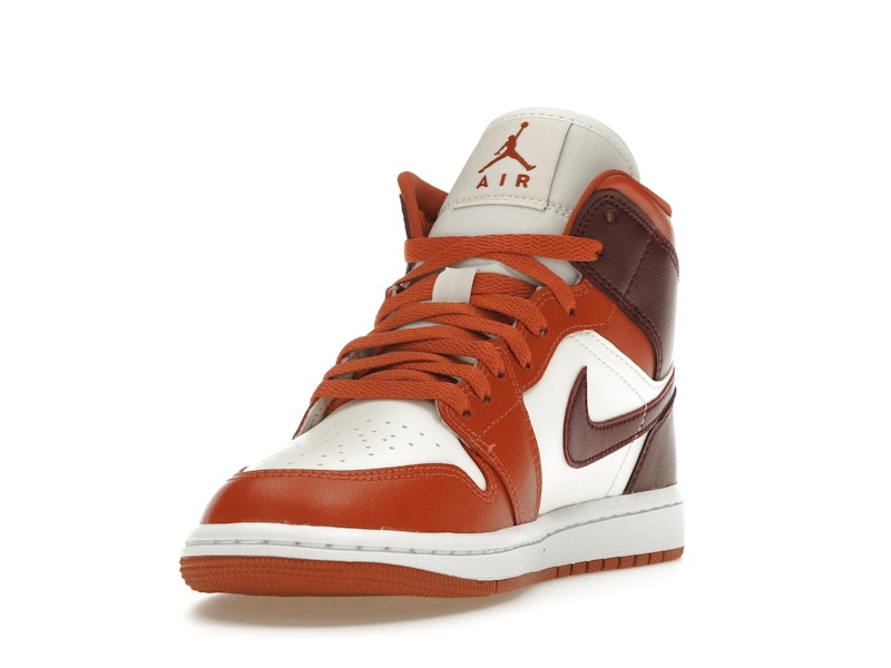 Jordan 1 Mid Dusty Peach Night Maroon (Women's)