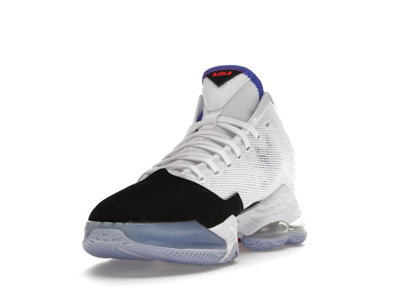 Nike LeBron 19 Low White Medium Blue Siren Red Black