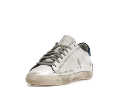 Golden Goose Super-Star White Royal Blue Grey Suede Patch