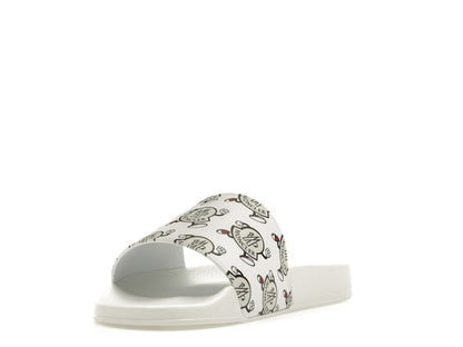 Moncler Basile Slide Logo Print White