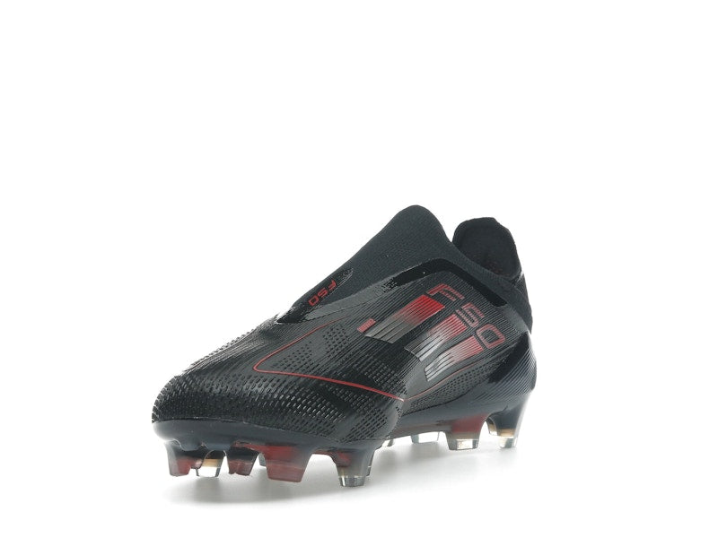 adidas F50 Elite Laceless FG Core Black Iron Metallic Lucid Red