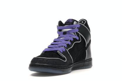 Nike SB Dunk High Black Purple Box