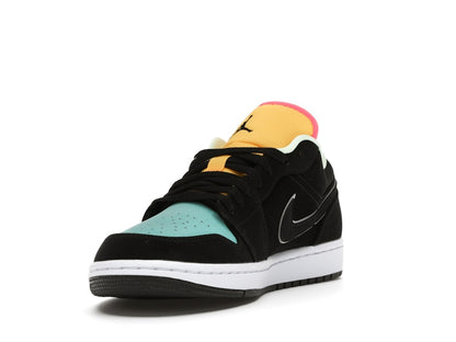 Jordan 1 Low Black Aurora Green Laser Orange