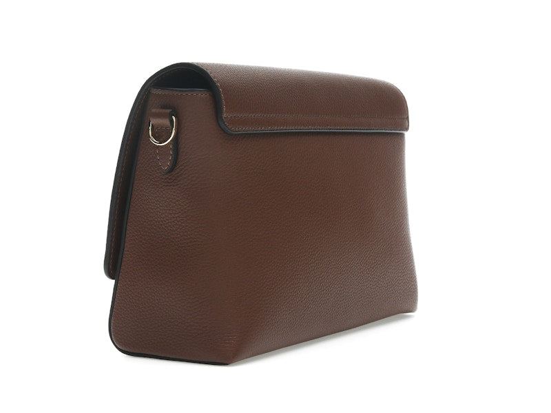 Burberry Vintage Check and Leather Note Crossbody Bag Tan