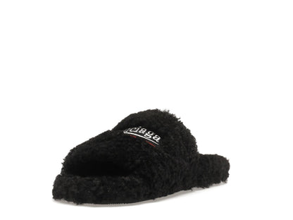 Balenciaga Furry Slide Black