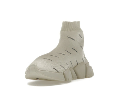 Balenciaga All Over Logo Speed 2.0 Beige