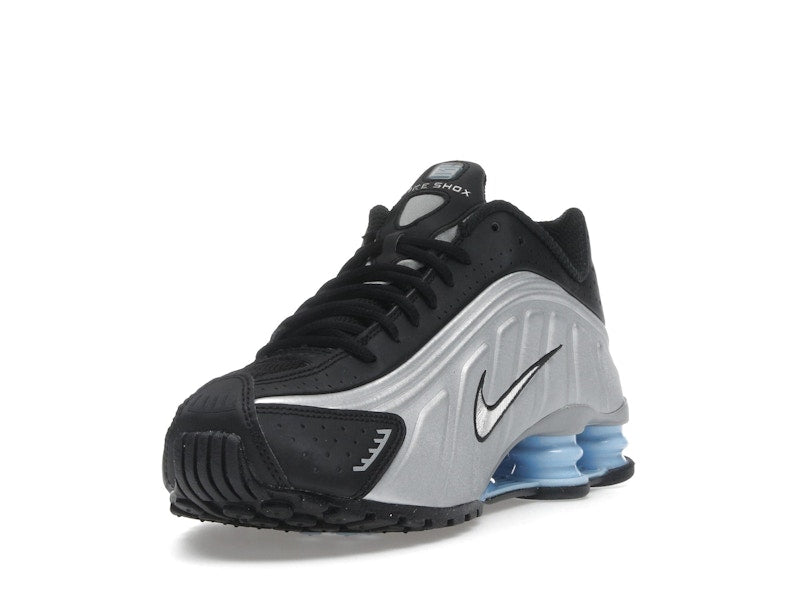 Nike Shox R4 Metallic Silver Black Psychic Blue