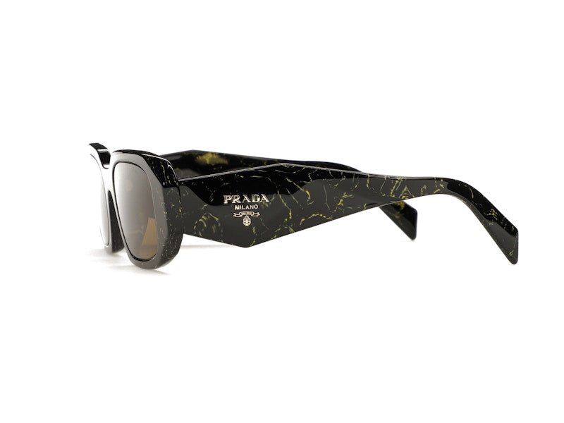 Prada Sunglasses PR 17WSF Black/Yellow Marble/Dark Brown (PR17WSF-19D01T-51)
