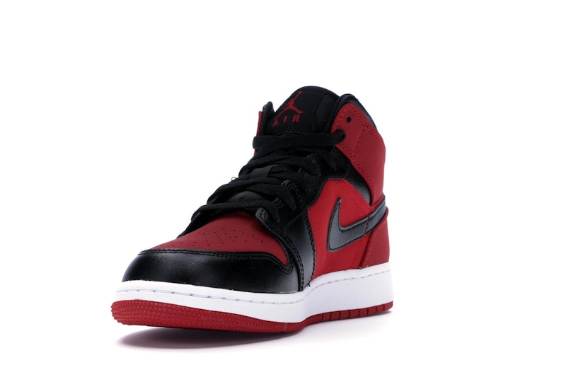 Jordan 1 Mid Gym Red Black (GS)