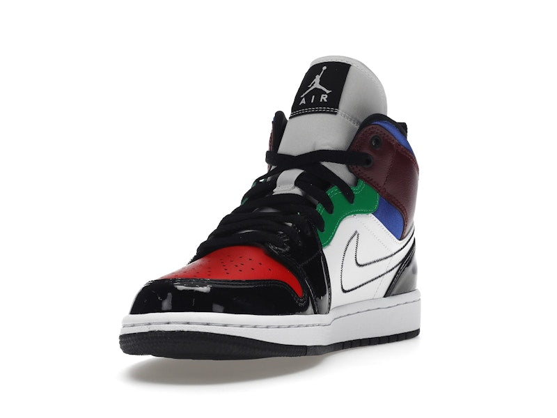 Jordan 1 Mid SE Black White Multi-Color (Women's)