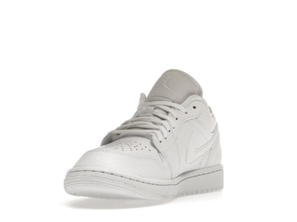Jordan 1 Low Triple White Tumbled Leather