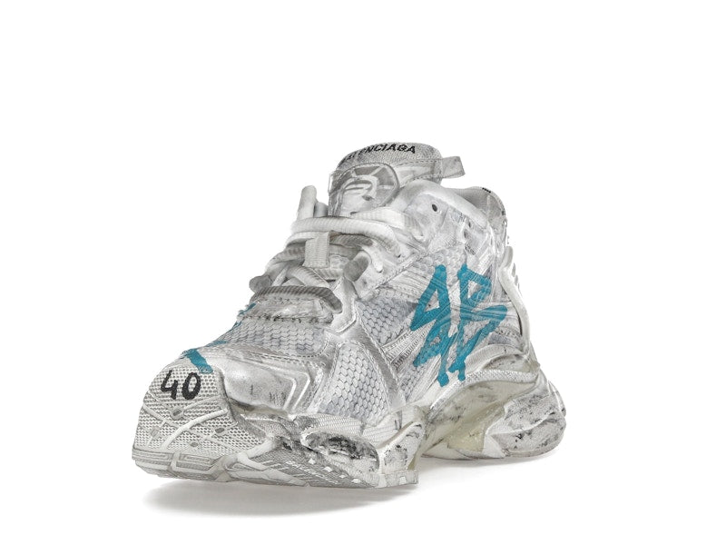 Balenciaga Runner Graffiti White Blue