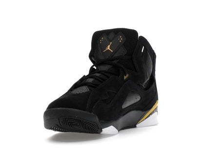 Jordan True Flight Black White Metallic Gold