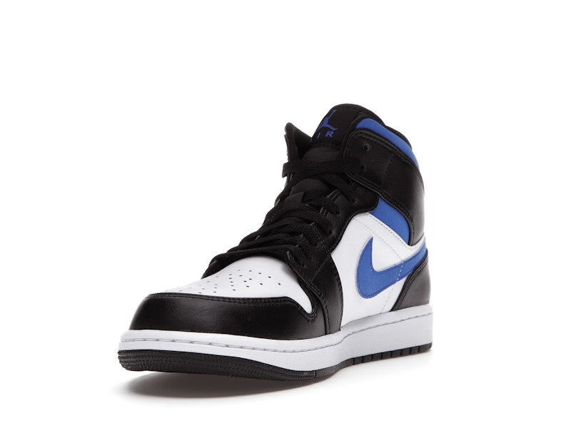 Jordan 1 Mid White Black Racer Blue