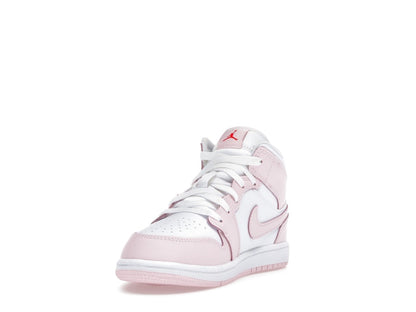 Jordan 1 Mid Pink Foam Fire Red White (PS)