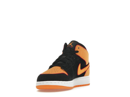 Jordan 1 Mid SE Black Vivid Orange (GS)